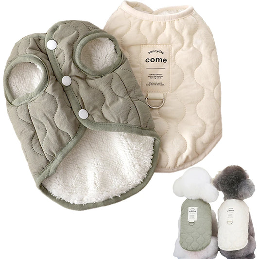 Winter Pet Dog Vest Jacket for Small Medium Dogs Cats Warm Cotton Clothes