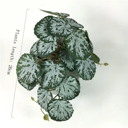 Artificial Terrarium Plant for Reptiles & Amphibians | Lifelike Tropical Leaves & Rattan Habitat Decor