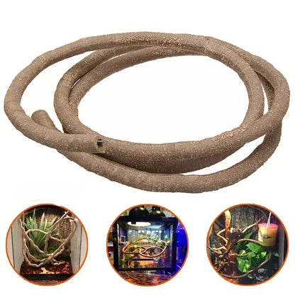 Large Flexible Rattan Vines for Reptiles | Bendable Jungle Branches for Terrarium Decor (1.5m, 2.5m, 3m)