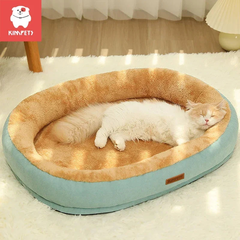 Kimpets Non-Slip Winter Warm Cat and Dog Bed | Removable Washable Soft Puppy Cushion Kennel