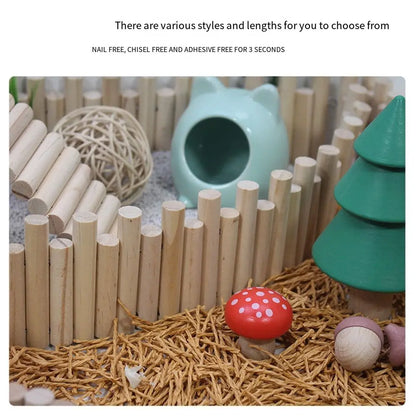 Bendable Hamster Climbing Ladder | Multifunctional Wooden Suspension Bridge for Easy Cage Decoration