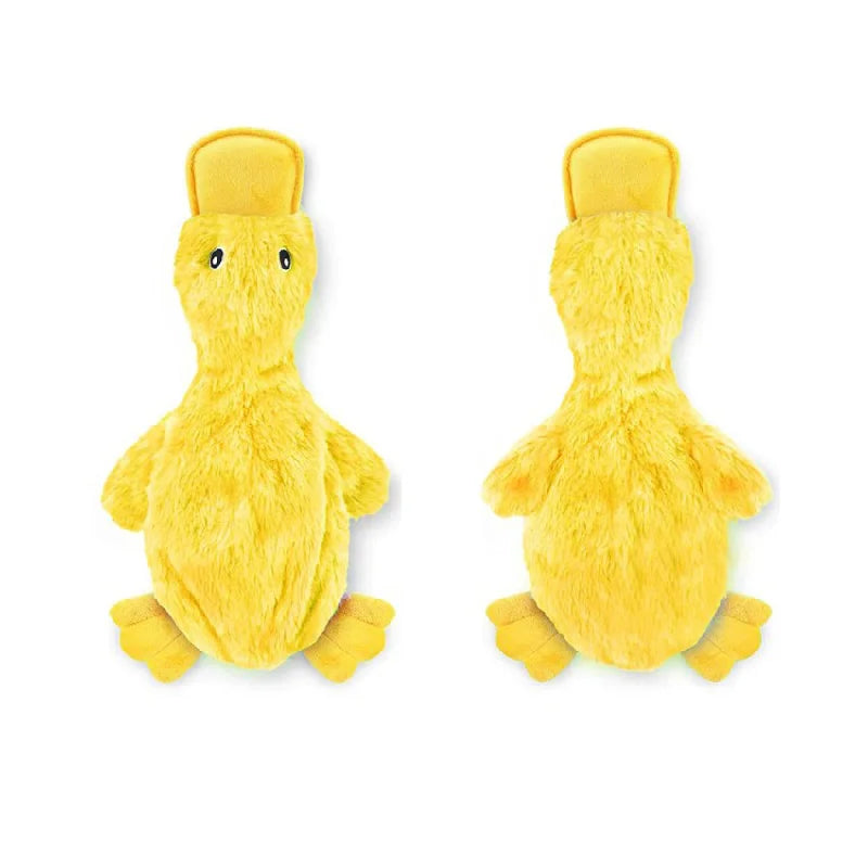 Interactive Dog Plush Sound Toy | Cute Yellow Duck for Training and Chewing - No Fill Pet Supplies for Cats and Dogs