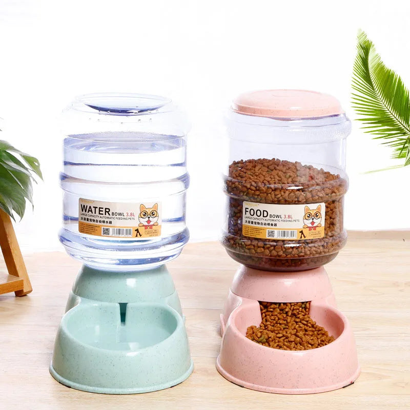 Automatic Pet Feeders & Water Dispensers | Dog & Cat Food and Water Bowl Set for Convenient Feeding