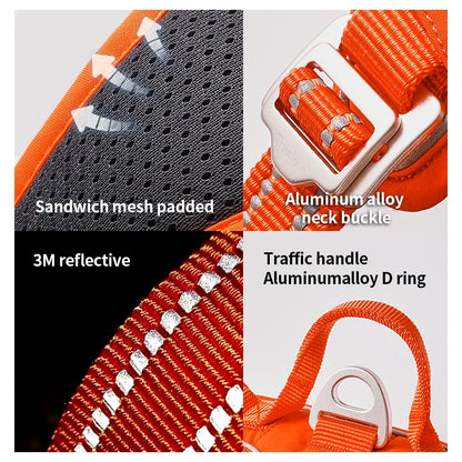 TRUE LOVE No Pull Reflective Dog Harness | Adjustable, Comfortable Nylon Pet Harness