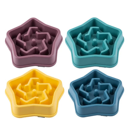 Anti-Choking Slow Food Bowl for Dogs & Cats | Thickened Non-Slip Pet Feeder in Multiple Colors & Shapes