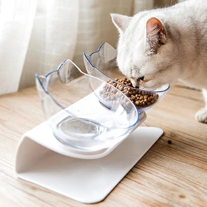Non-Slip Double Cat and Dog Bowl with Stand | Pet Feeding Station for Food and Water