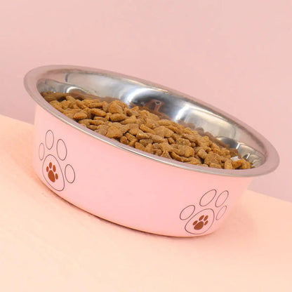 Non-Slip Stainless Steel Pet Bowl | Easy to Clean Dog & Cat Feeder for Indoor Use
